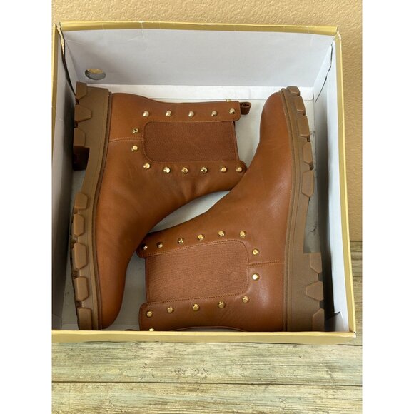 Michael Kors Shoes - Michael Kors Ridley Gor Leather Boots in Luggage Color Sz 10